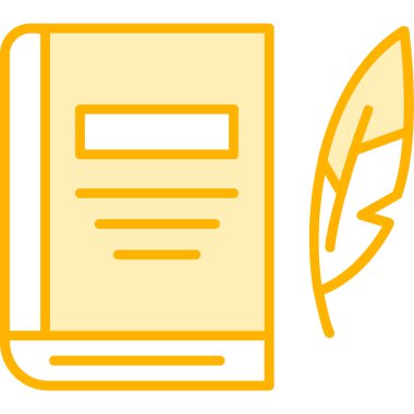 Edebiyat. Web simgesi basit illüstrasyon 