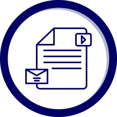 belge simgesi, vektör illüstrasyonu basit tasarım