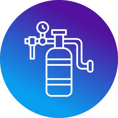 Oxygen Tank modern simgesinin vektör çizimi            