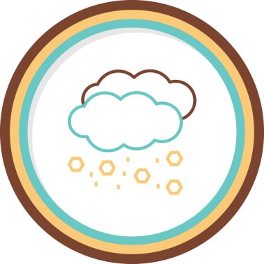 Hava durumu ikonu. Web için Hail vektör simgesinin basit illüstrasyonu          