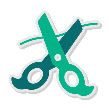 Makas. Web simgesi basit illüstrasyon 