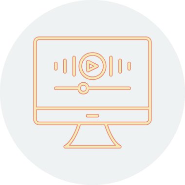 Müzik Video simgesinin vektör illüstrasyonu