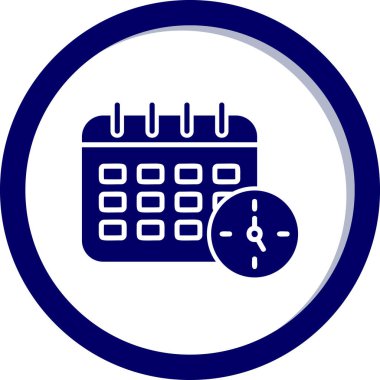 Zamanlama simgesi, vektör illüstrasyonu