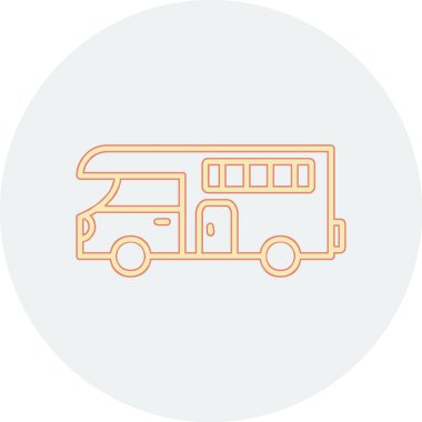 karavan web simgesi basit illüstrasyon