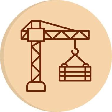 Vinç. Web simgesi basit illüstrasyon 