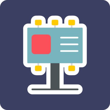 Billboard web simgesi, vektör çizim 