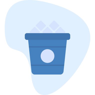 Buz Kovası ikonu vektör illüstrasyonu