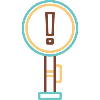 Tehlike işareti simgesinin vektör illüstrasyonu 