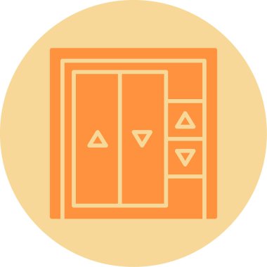 Asansör simgesi, vektör illüstrasyonu basit tasarım