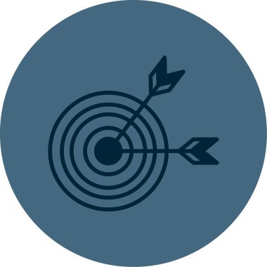 Oklu hedef. Web simgesi basit illüstrasyon 