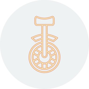 Tek tekerlekli bisiklet. Web simgesi basit illüstrasyon