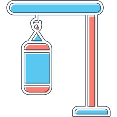 Boks çantası ikon vektör illüstrasyonu