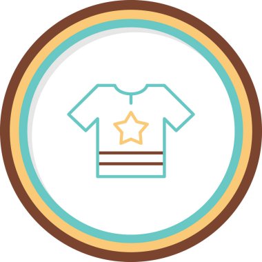 Gömlek simgesi, vektör illüstrasyonu basit tasarım