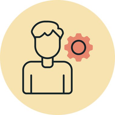 kişisel beceri simgesi, vektör illüstrasyonu basit tasarım