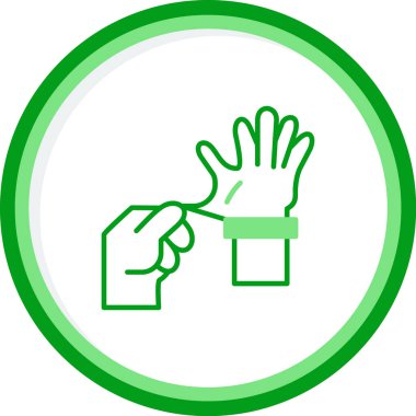 Lastik Eldiven simgesi, vektör illüstrasyonu 