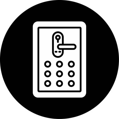 Akıllı kilit. Web simgesi basit illüstrasyon