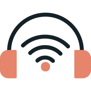 Çevrimiçi Podcast ikon vektör çizimi