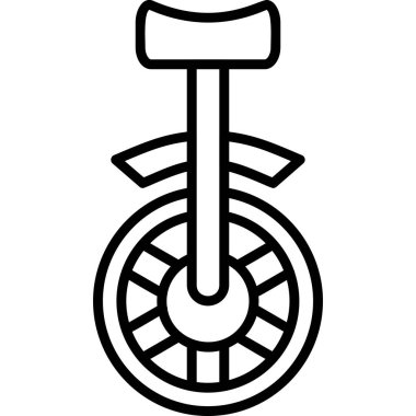Unicycle Simgesi Basit Vektör İllüstrasyonu