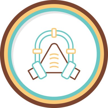 Modern Respirator simgesinin vektör illüstrasyonu       