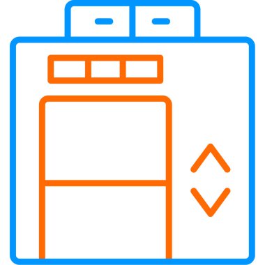 Asansör simgesi, vektör illüstrasyonu basit tasarım