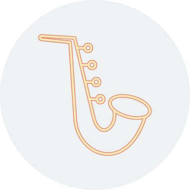 Saksafon. Web simgesi basit tasarım 