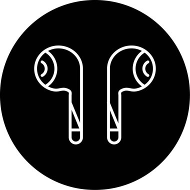 Kulaklık. Web simgesi basit illüstrasyon