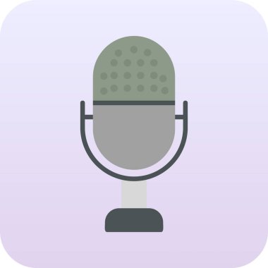 mikrofon simgesi vektör illüstrasyonu 