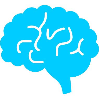 Beyin. Web simgesi basit illüstrasyon 