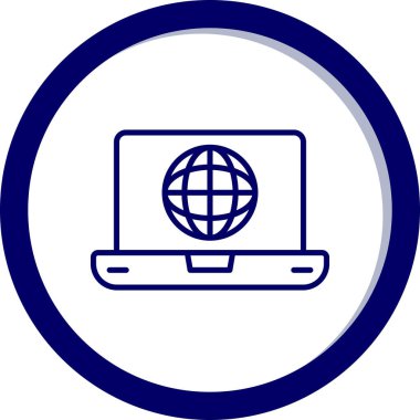İnternet web simgesi basit illüstrasyon 