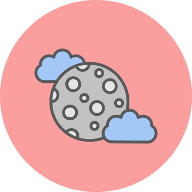 Dolunay simgesi, vektör illüstrasyonu