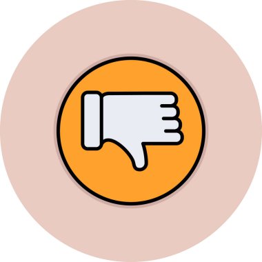 Hoşlanılmayan bir simgenin vektör illüstrasyonu 