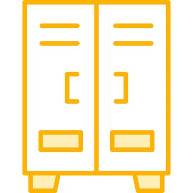 Dolap. Web simgesi basit illüstrasyon  