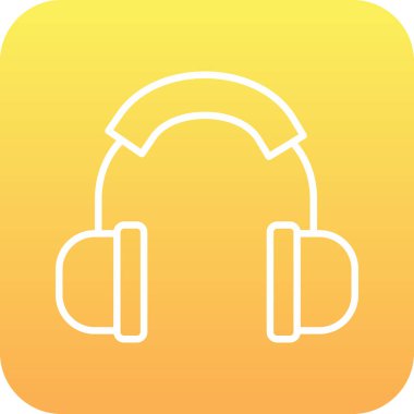 Kulaklık. Web simgesi basit illüstrasyon 