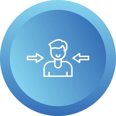 Oklu adam, vektör illüstrasyonu 