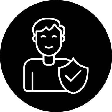 Bir Güven Adamı simgesinin vektör illüstrasyonu  