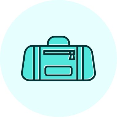 Spor çantası simgesi, vektör illüstrasyonu