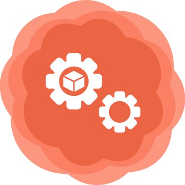 Vitesli ayar simgesi, vektör illüstrasyonu basit tasarım