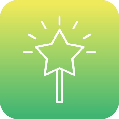 yıldız web simgesi basit illüstrasyon 