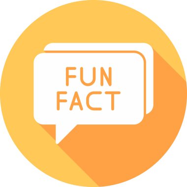 Eğlenceli Gerçekler konuşma balonu web simgesi, vektör illüstrasyonu