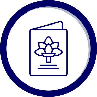 Tebrik kartı simgesi vektör illüstrasyonu