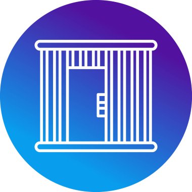 Mahkûm web simgesi, vektör illüstrasyonu