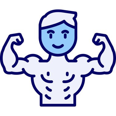 Vücut geliştirici. Web simgesi basit illüstrasyon