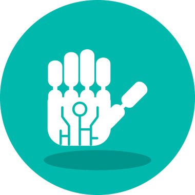Modern Robotik El simgesinin vektör çizimi           