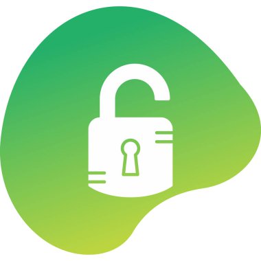 kilit düz simge vektör çizim