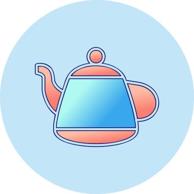 Vektör illüstrasyonu, çaydanlık ağı simgesi 