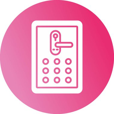 Akıllı kilit. Web simgesi basit illüstrasyon