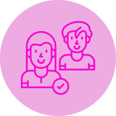 İş Arkadaşları simgesinin vektör illüstrasyonu