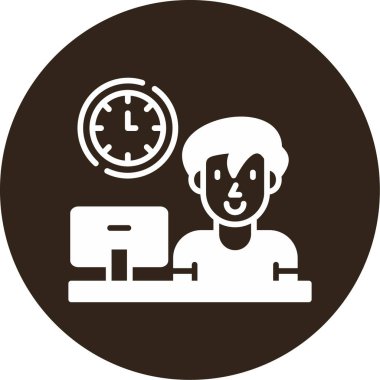 Sıkı Çalışma simgesi, vektör illüstrasyonu