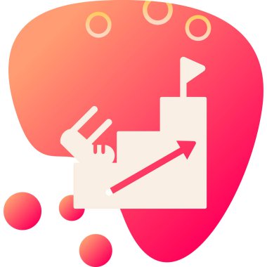 Adımlar web simgesinin vektör illüstrasyonu