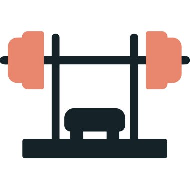 Bench Press simge vektör illüstrasyon tasarımı 